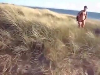 Masturbating For Her Husband And A Perverted Stranger Beside Beach