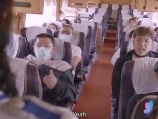 X nominale video- tour bus met rondborstig aziatisch straat meisje origineel chinees av seks klem met engels sub